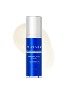 Deep Wrinkle Facial Serum, Intensive Age Reset Serum - Anti Wrinkle Repair Face Serum - Hydrating & Plumping Anti Aging Serum Reduces Fine Lines - Ferulic Acid, Retinol, Vitamin C & NAD