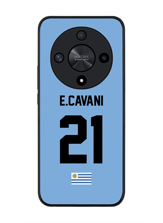 Stylizedd Rugged Black edge case for Honor X9b, Slim fit Soft Case Flexible Thin Cover- Football Team-Uruguay , Player Name-E.Cavani - Image 1