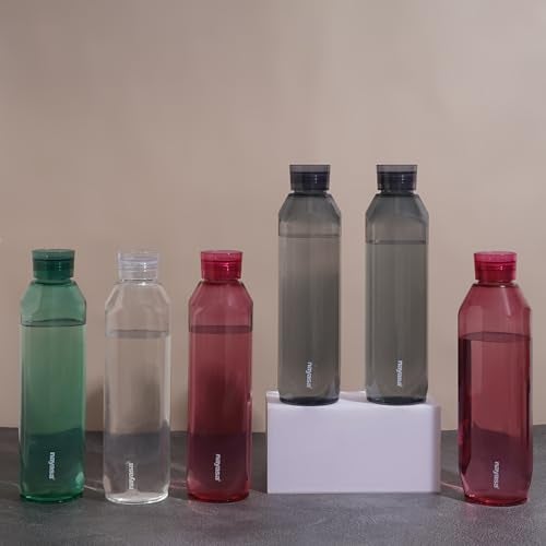 Nayasa Space Plastic Water Bottle 1150 ml | Set of 6 | BPA-Free Fridge Bottle for Home, Office, School, Gym | Leak-Proof & Durable | Multicolor - Image 1
