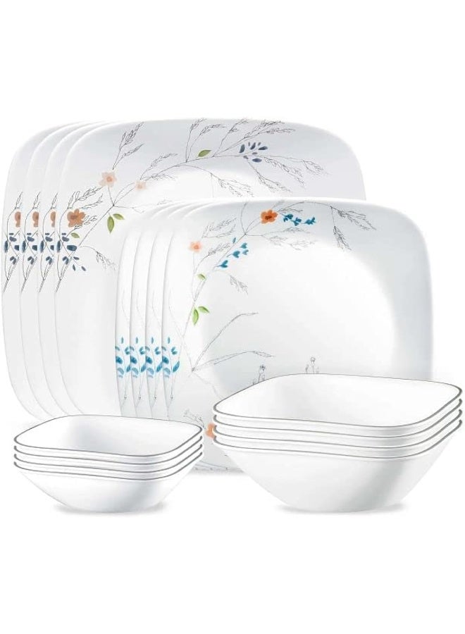 Corelle طقم عشاء كوريل أدلين 16 قطعة مقاوم للكسر والتشقق - Image 1
