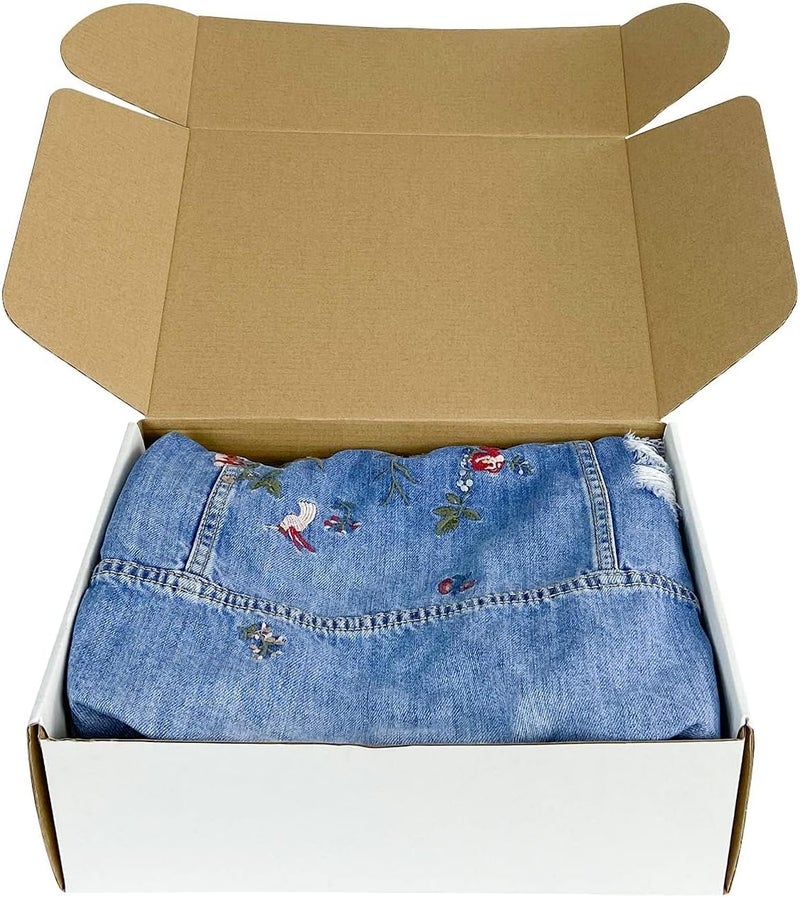 RLAVBL Pack of 20 Small White Corrugated Shipping Boxes 30.4 x 22.8 x 7.6 cm - Image 5