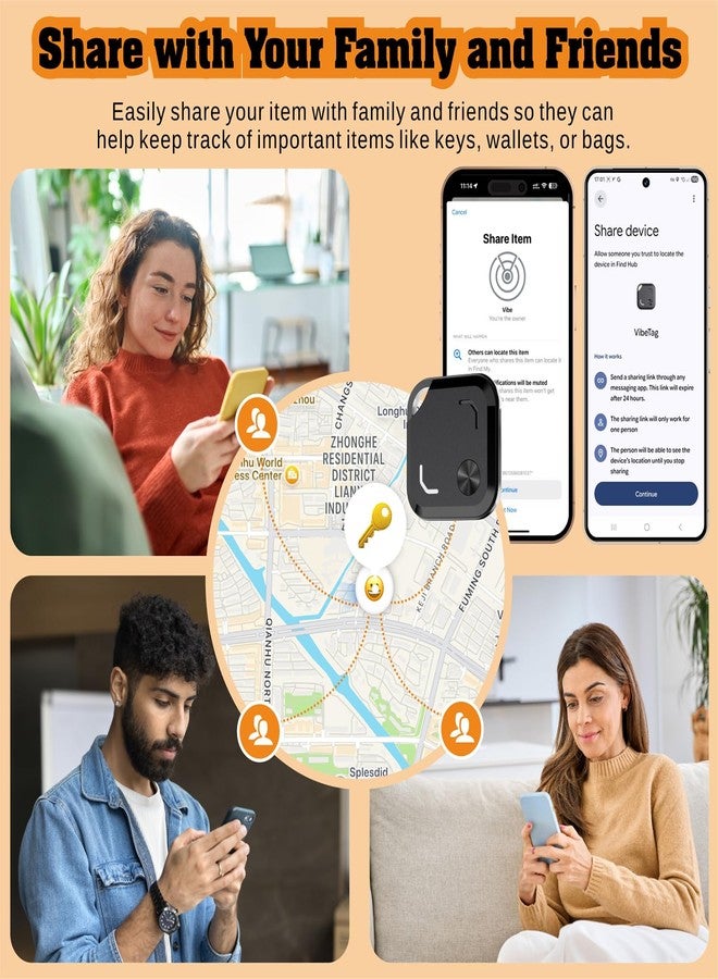 Reyke GPS Tracker, Smart Tag & Key Finder for Keys, Luggage and Suitcases, IP66 Waterproof, Wallet Tracker, Compatible with iOS & Android, 4-Pack Black - Image 4
