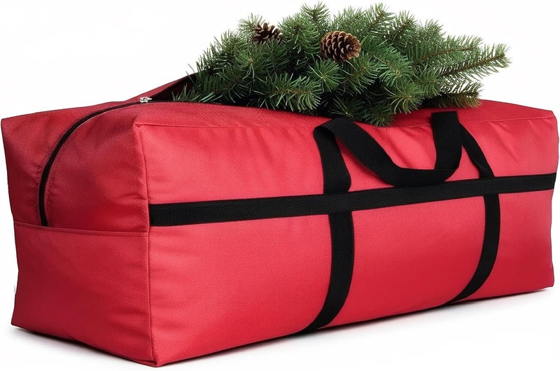 DoYiKe Extra Large Storage Duffle Bag with Zippers and Handles, Big Foldable Duffle Bag for Travel, Red, xlarge - 38"l x 11.8"w x 23"h - Image 1