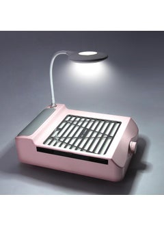 AONOLOVO AONOLOVO Nail Dust Collector, Adjustable Suction, Professional Nail Fan Dust Collector with Light Manicure Dust Collector Nail Tech Vacuum Cleaner Machine for Acrylic Nails Removal, Pink 