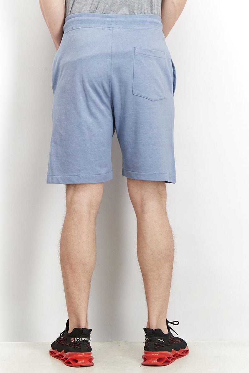 Gazzarrini Men Regular Fit Drawstring Printed Shorts, Light Blue - Image 2