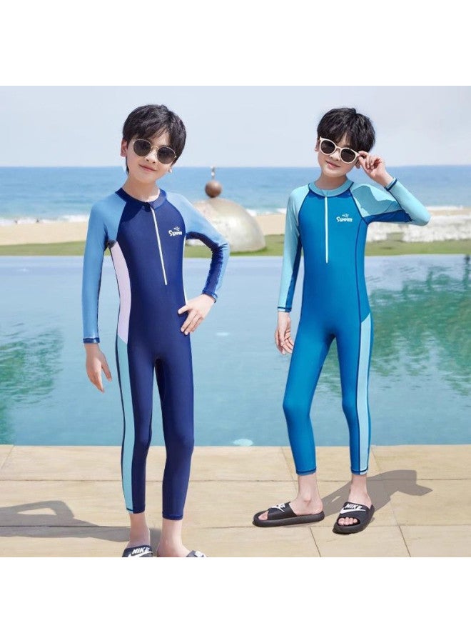 YouYou Children's Swimsuit Boys Long Sleeve One-piece Swimsuit Small Medium Large Kids Swimsuit Pants Baby Professional Hot Spring Swimming Set - Image 5