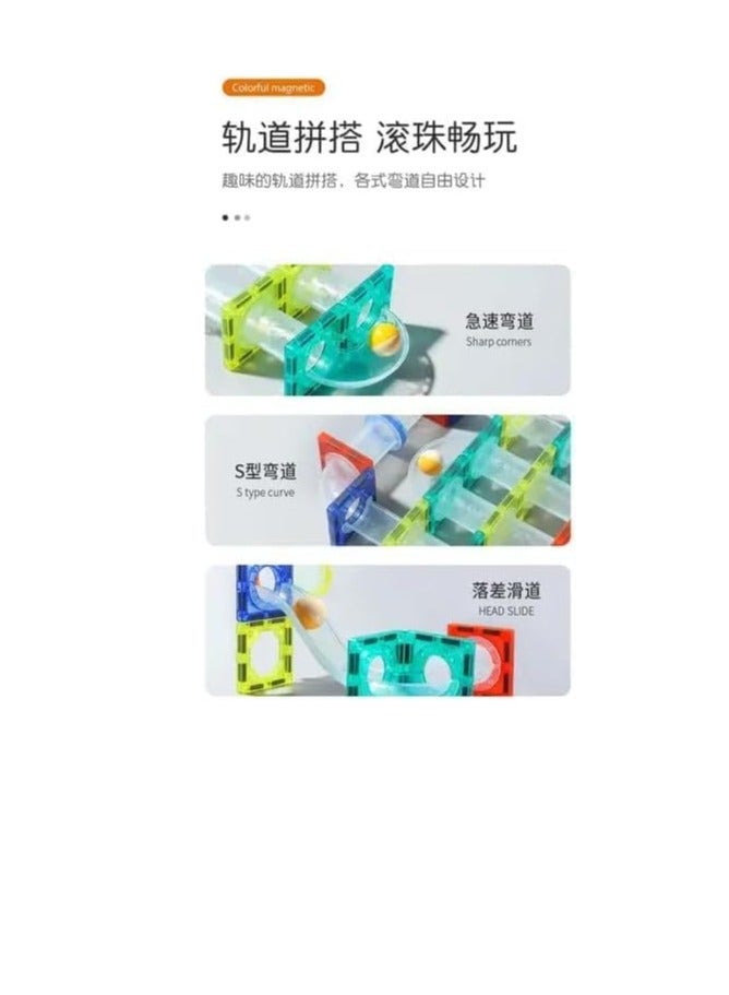 Diy Colorful Magnetic Plastic Building Blocks Set Help Develop Children'S Imagination, 42 Piece Set - Multi Color - Image 5