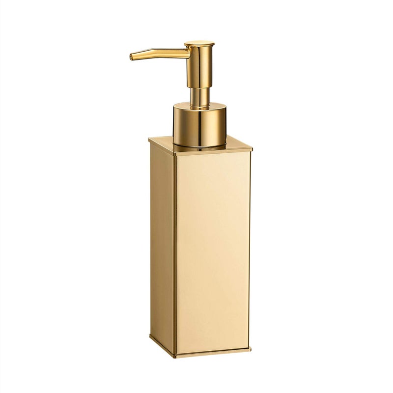 BGL Soap DispenserStainless Steel Liquid Hand Free Standing Gold Square