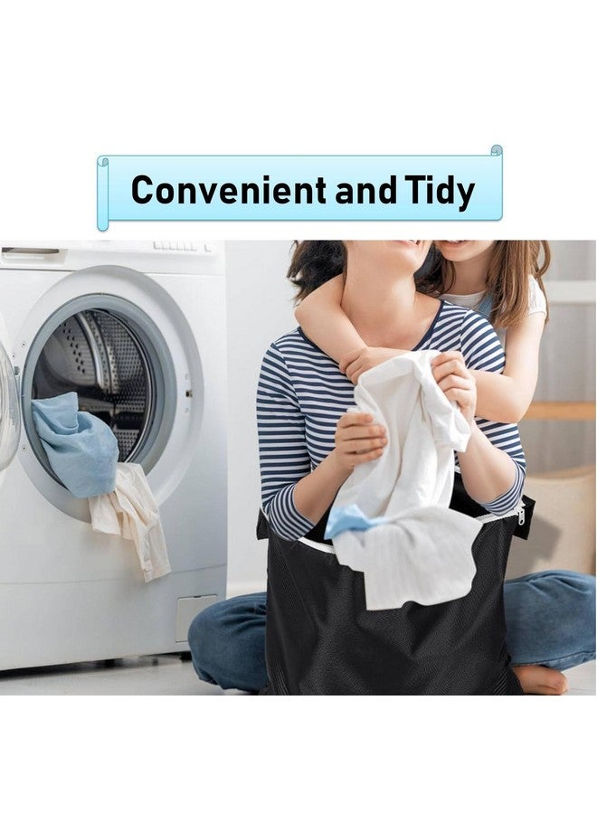 Lify Nylon 4Pcs Large (20 X 15 Inch) Travel Laundry Bag Water-Resistant Wet Dry Washable Dirty Clothes Drawstring Bathing Suit Workout (Aqua Blue (2Pcs) + Navy ) - Image 5