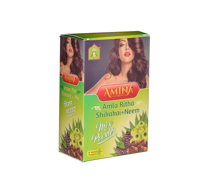 Amina مسحوق غسيل الشعر العشبي أملارثا شيكوكاي من أمينة 480 جرام عبوة من 6 - Image 2