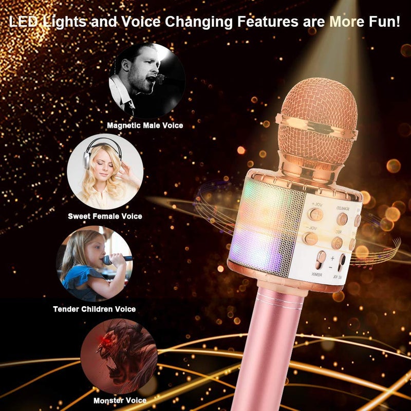 Madon Wireless Karaoke Microphone Bluetooth Handheld Speaker Home Party Player Christmas Birthday Gift For Kids Multi Color - Image 5