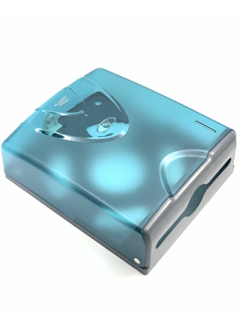 Floret Large Wall Mounted Tissue Holder Blue - Image 3