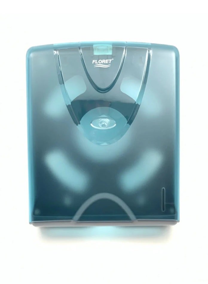 Floret Large Wall Mounted Tissue Holder Blue - Image 1