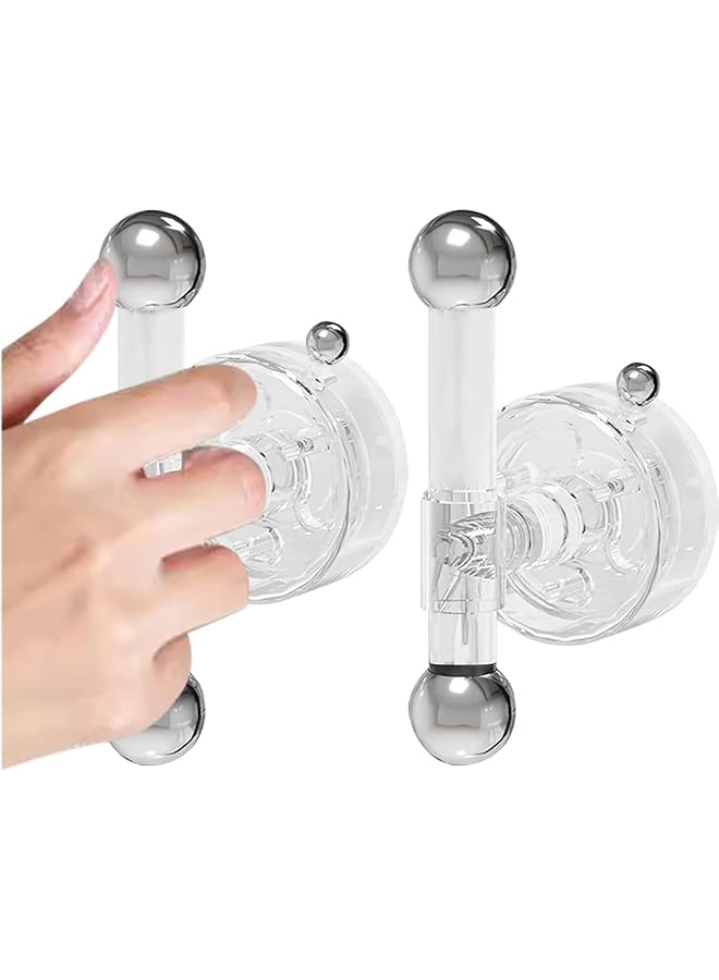 S-TOP Suction Cup Door Handles with No Drilling Installation, Waterproof Strong Hold Pull Knobs for Windows, Sliding Doors, Bathroom, Kitchen, Easy Removable and Reusable Pulls (2 Pieces,Transparent) - Image 1
