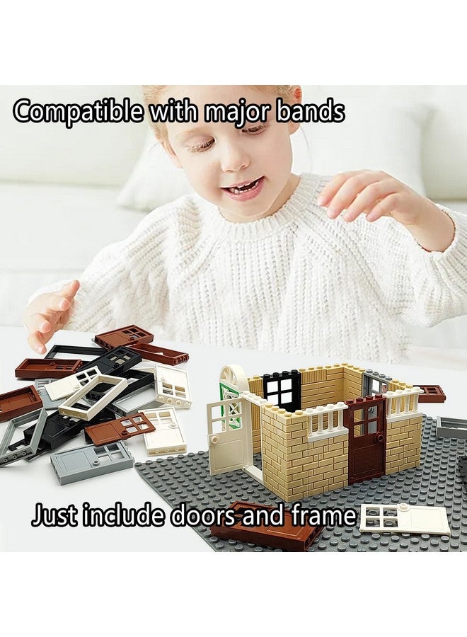 ZHX 40PCS Doors and Frame Building Block Toys for MOC Creative House Brick Accessories Compatible with Classic Bricks Building Toy for Kids(20 Set)  - Image 4