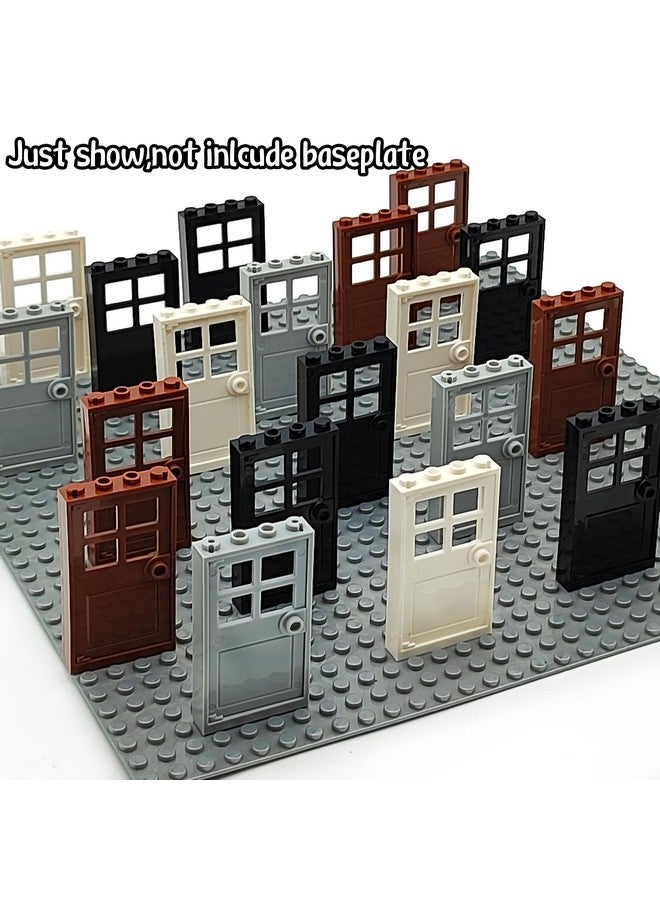 ZHX 40PCS Doors and Frame Building Block Toys for MOC Creative House Brick Accessories Compatible with Classic Bricks Building Toy for Kids(20 Set)  - Image 3