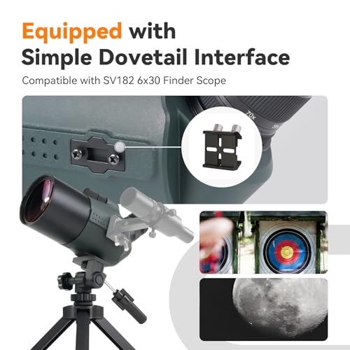 SVBONY SV41Pro 80mm Mak Spotting Scope, Compact Spotter Scope, 28-84X Zoom Eyepiece, 1.8kg Lightweight, Spotting Scopes for Target Shooting, Bird Watching, for Both Terrestrial and Astronomical Use - Image 5