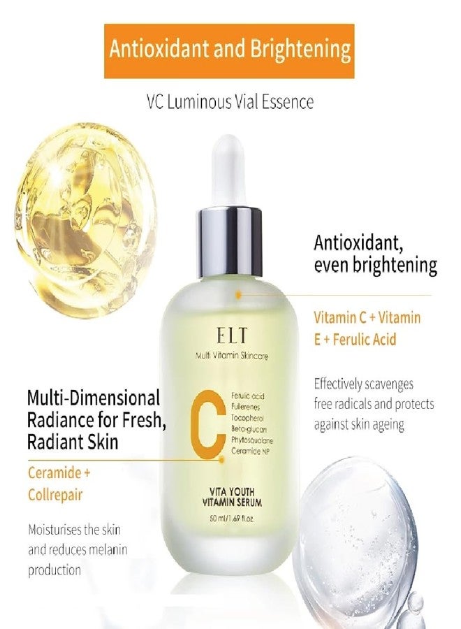 ELT Vita Youth Vitamin C Serum 1.69fl.oz.(50ml) Ultra Hydration Serum Korean Glass Skin Korean Skincare (Pack of 2) - Image 4