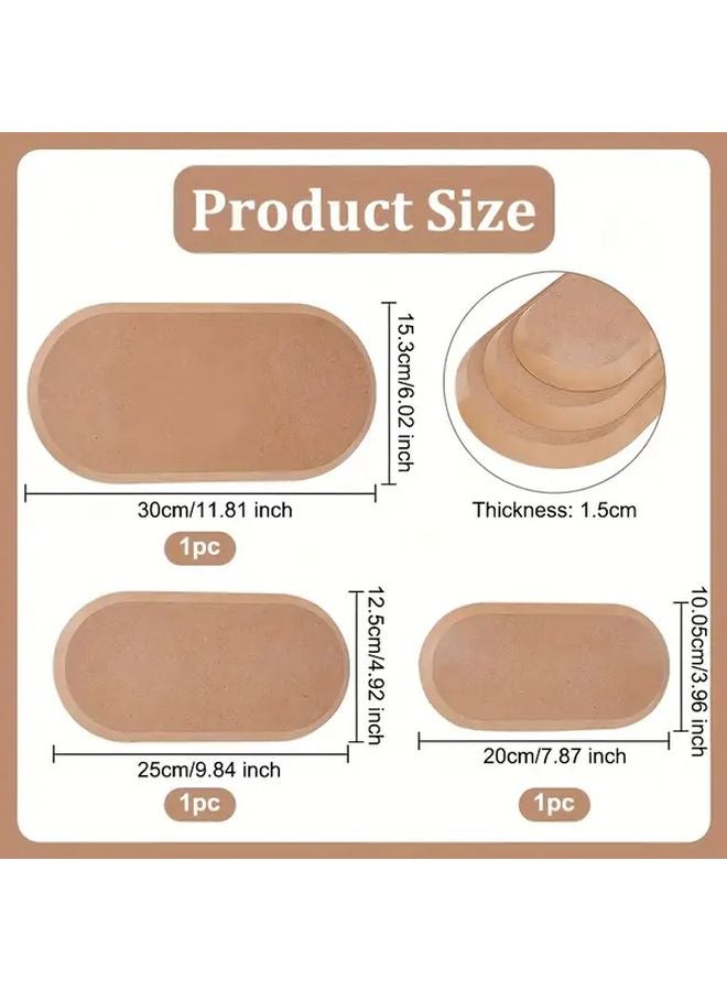 3 قطع قوالب خزفية بيضاوية مجموعة كبيرة ومتوسطة وصغيرة لأدوات الخزف والنحت على الخشب - Image 4