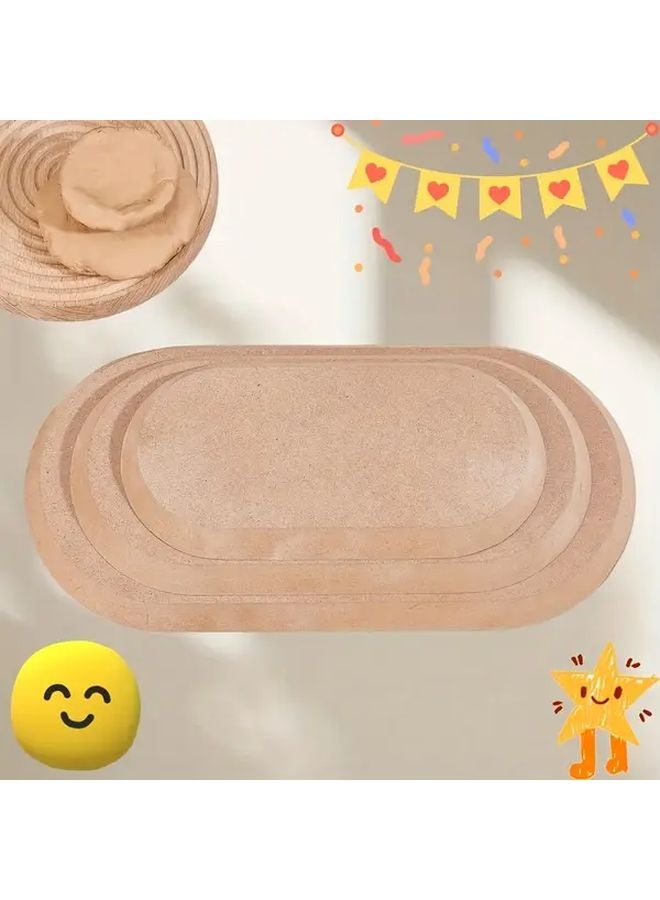 3 قطع قوالب خزفية بيضاوية مجموعة كبيرة ومتوسطة وصغيرة لأدوات الخزف والنحت على الخشب - Image 2