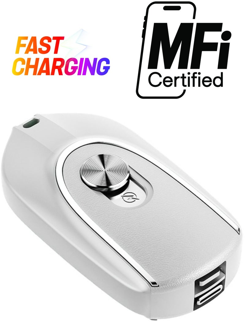 ELTRAZONE Mini Power Emergency Pod Keychain Portable Charger For Iphone Ultra-Compact External Fast Charging Power Bank Battery Pack Key Ring Cell Phone Charger Multicolor - Image 1