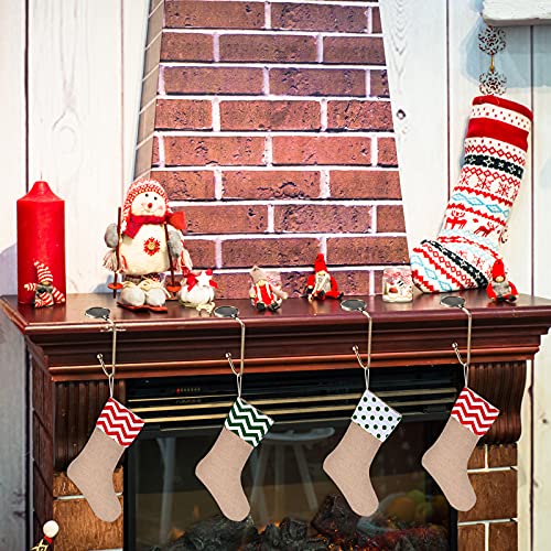 Sunshane 4 Pieces Christmas Stocking Holders Mantel Hooks Hanger Christmas Safety Hang Grip Stockings Clip for Christmas Party Decoration (Bronze) - Image 3