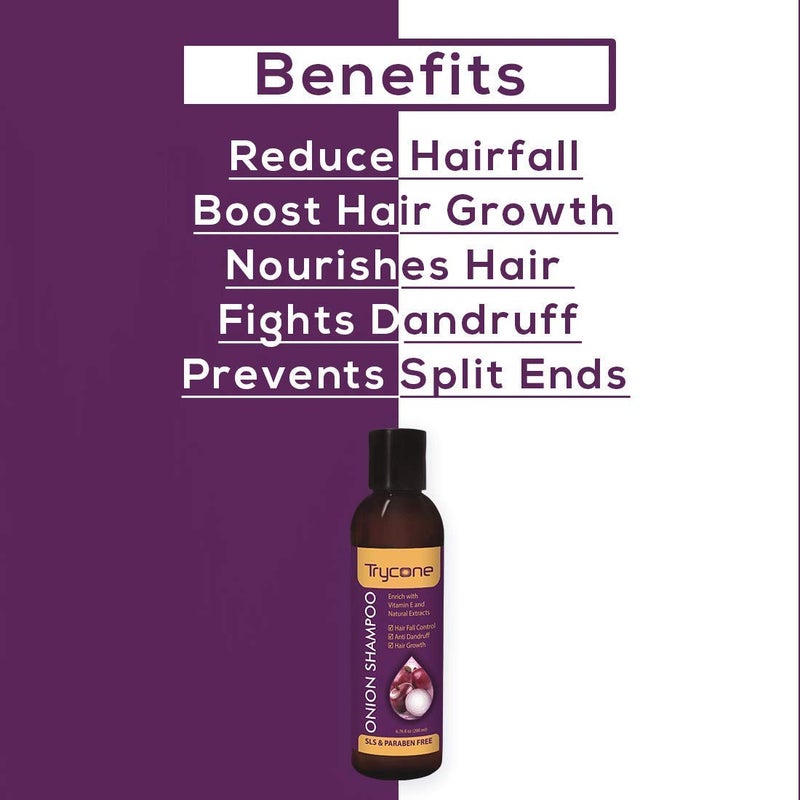 Trycone Onion Oil Shampoo  Conditioner Combo Pack  Nourishing Care  Repair Strengthen  Reduce Split Ends  FrizzFree Voluminous Look  3in1 Care Solution Pack of 3 - Image 3