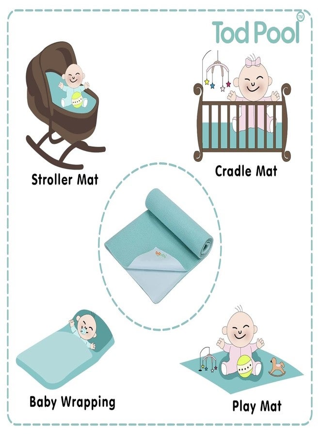 Tod PooL Breathable Bed Protector | Anti-Piling Fleece Extra Absorbent Washable | Waterproof Quick Dry Sheet | Bed Protector Sheet for Kids and Adults (1, Voilet, Large (140x100cm)) - Image 5