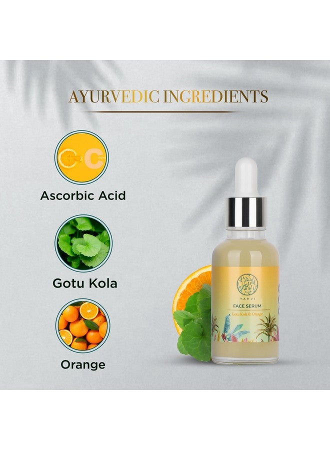 Yahvi Face Serum Gotu Kola & Orange | Infused With Ascorbic Acid | Facial Serum | For All Skin Types | Ayurvedic Formula- 30ml - Image 4