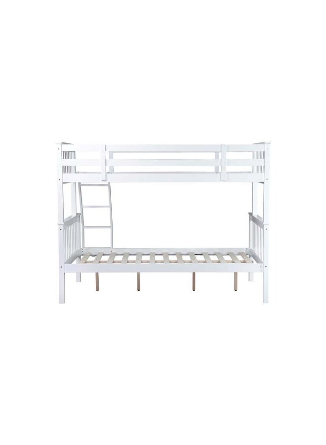 DANUBE HOME Derby 90X200/120X200 Solidwood Twin Bunk Bed Sturdy Modern Design Wooden Single Bed Frame Furniture Comfortable Bed (Mattress Not Included) Made In Malaysia L210Xw129Xh163Cm-White - Image 3