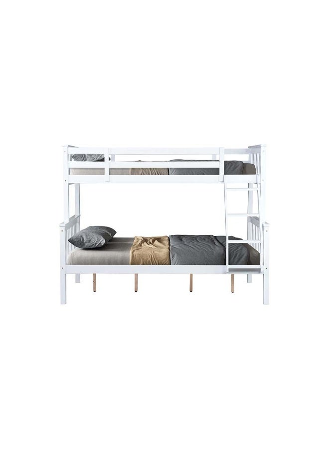 DANUBE HOME Derby 90X200/120X200 Solidwood Twin Bunk Bed Sturdy Modern Design Wooden Single Bed Frame Furniture Comfortable Bed (Mattress Not Included) Made In Malaysia L210Xw129Xh163Cm-White - Image 4