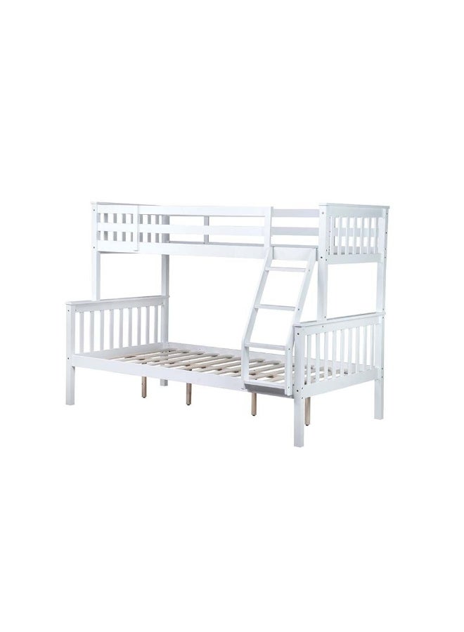 DANUBE HOME Derby 90X200/120X200 Solidwood Twin Bunk Bed Sturdy Modern Design Wooden Single Bed Frame Furniture Comfortable Bed (Mattress Not Included) Made In Malaysia L210Xw129Xh163Cm-White - Image 5
