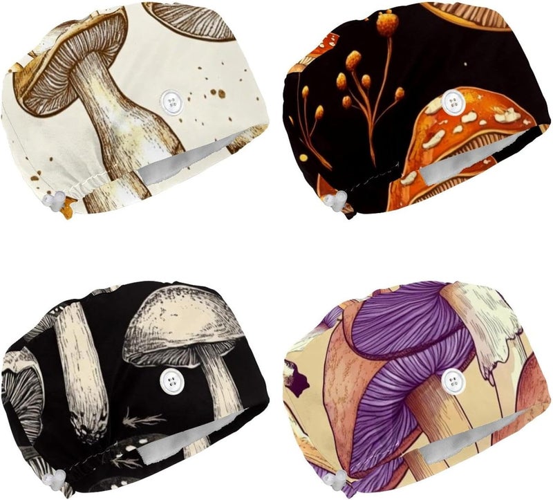 4 Pack Goose Duck (3) Decorative Print Comfort Fit Protective Head Caps - Image 1