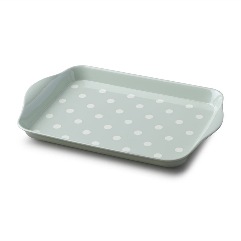 Zeal Mini Serving Tray Dotty Design 18cm x 14cm Sage Green