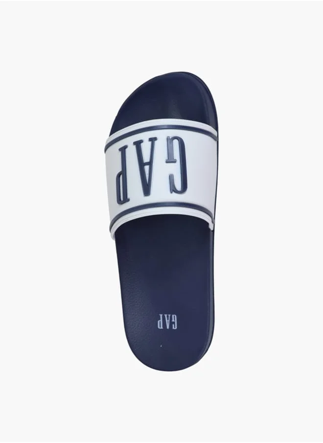 GAP Gap Men's Logo Embossed Slip-On Beach Slides