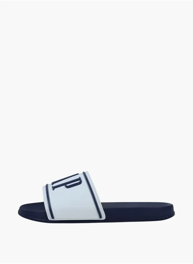 GAP Gap Men's Logo Embossed Slip-On Beach Slides