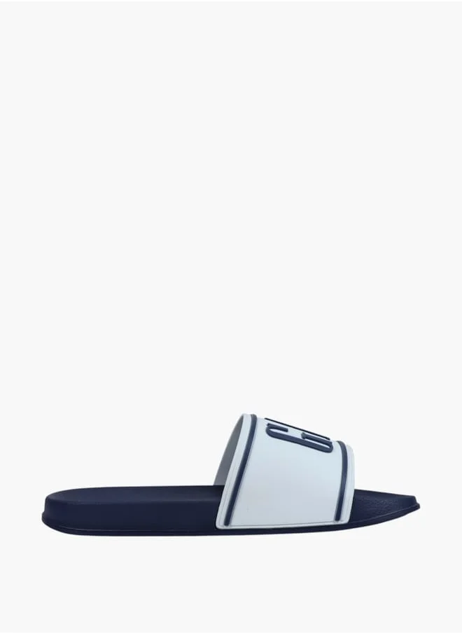 GAP Gap Men's Logo Embossed Slip-On Beach Slides