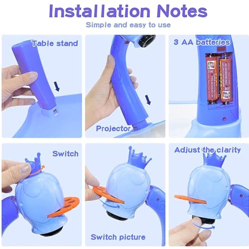 Braintastic Kids Projector Drawing Table with Light & Music | Educational Art & Tracing Toy with Patterns and Color Pens | for 3+ Years Boys & Girls (Blue) - Image 5