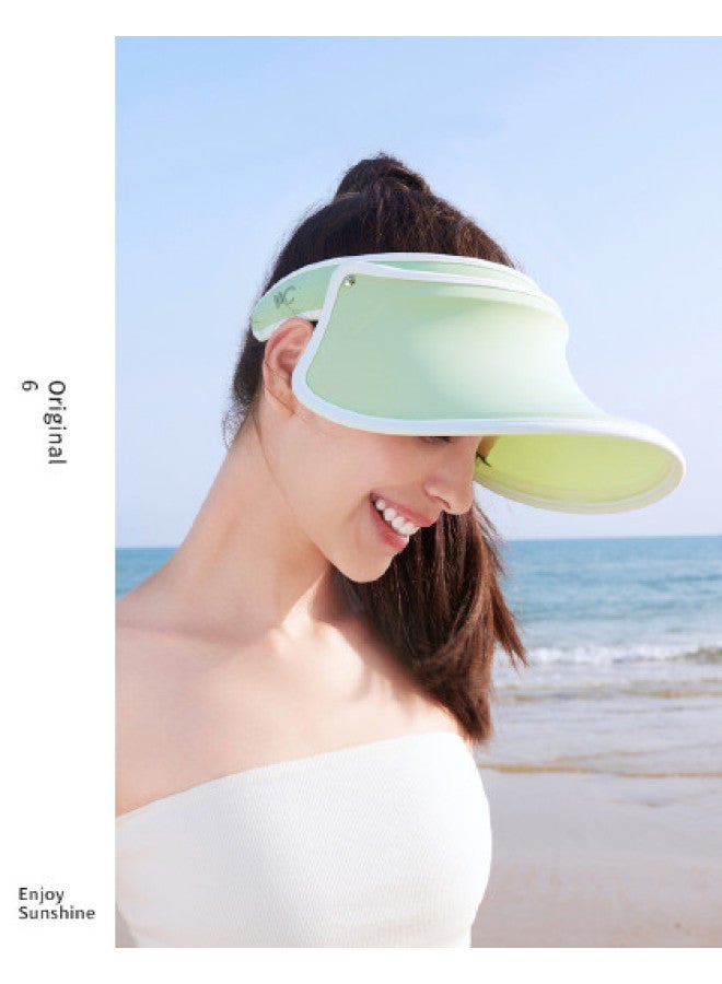 VVC Fashionable Open-top Uv Protection Sun Hat For Women - Breathable Lightweight Beach Visor Summer Sun Hat - Image 1