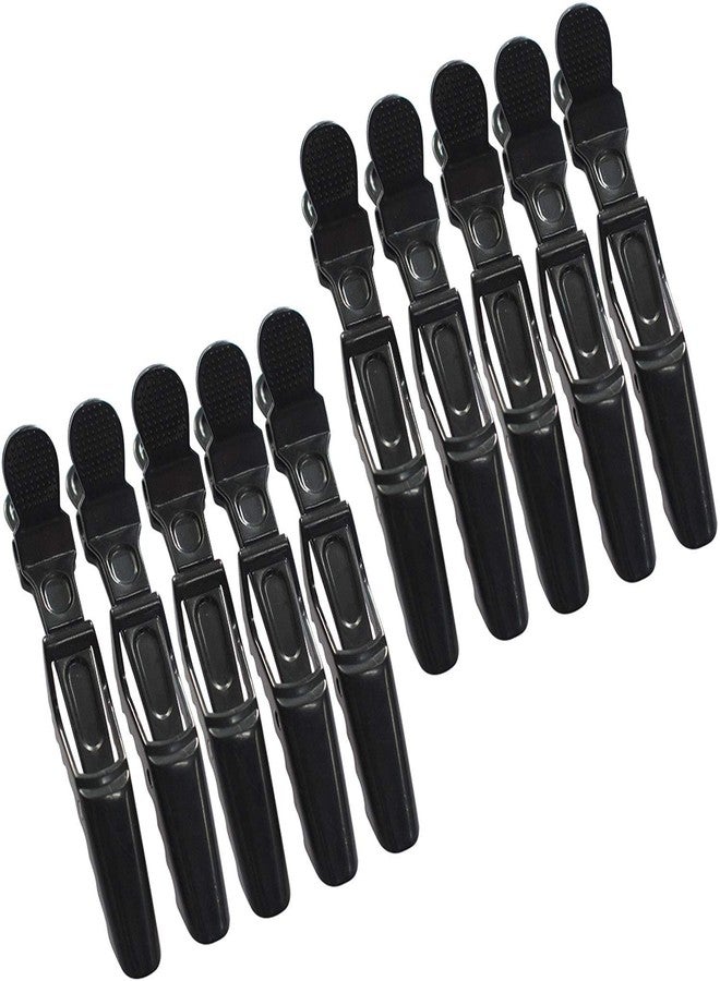 HOUSE HATCH Professional Hair Styling Plastic Clips Sectioning Crocodile Hair Clips Duckbill Clips Section Clips, Thick Hair Large Hairpin for Women, Black, Pack of 12 - Image 1