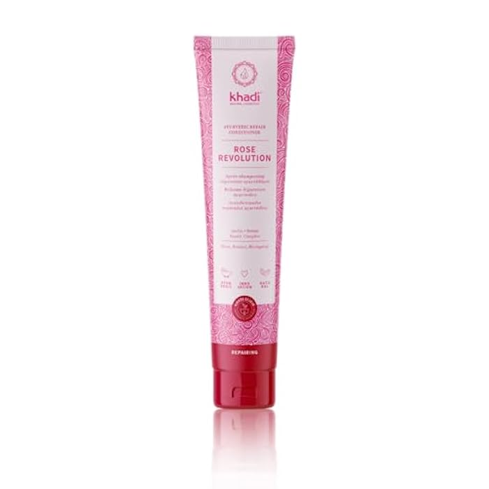 khadi ROSE REVOLUTION Ayurvedic Repair Conditioner - Immediate combability & lightness for daily care - 100% natural & vegan - 6.7 fl oz - Image 1