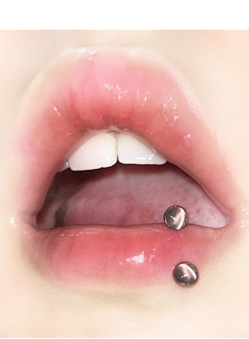 خاتم أنف وشفاه من التيتانيوم على شكل حرف U مرصع بالزركون - مقاوم للحساسية ومثالي للبشرة الحساسة