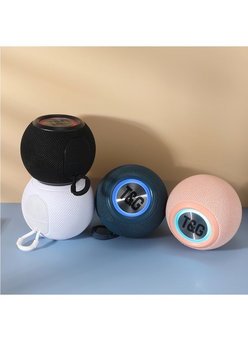 تي اند جي TG-337 TWS مكبر صوت بلوتوث لاسلكي محمول مع أضواء LED وامضة باللون الأسود - Image 2