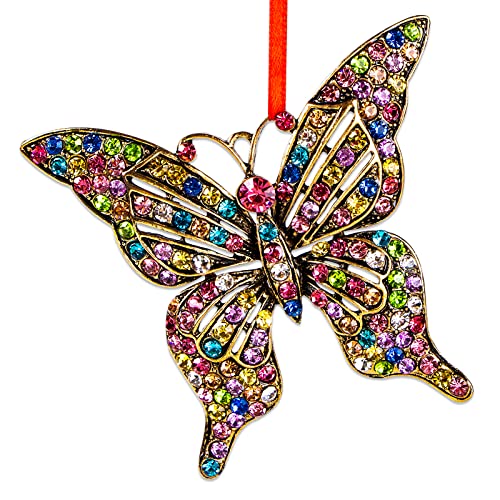 WhatSign Monarch Butterfly Ornament  Metal Christmas Tree Decoration Unique Keepsake Gift for Girls Women Kids  Sister