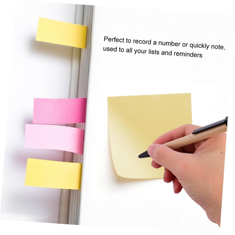 Self Stick Sticky Notebook Kraft Paper Memo Pads with Index Tabs for Highlighting Marking Organizing Notes - Image 5
