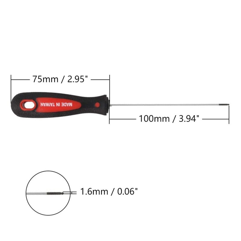 Utoolmart 15mm Dia Ballball Allen Screwdriver 100mm Working Length S2 Balldriver Micro Ballhead Hexagon Electronics Screwdriver Set for Fine Aadjustment Work 2pcs - Image 2
