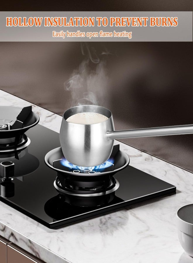 HEALEEP Stainless Steel Soup Ladle, Metal Oil Ladle With Pour Spout Long Handle for Kitchen Cooking Serving Canning Soups and Drizzle Sauces, 280ml - Image 5