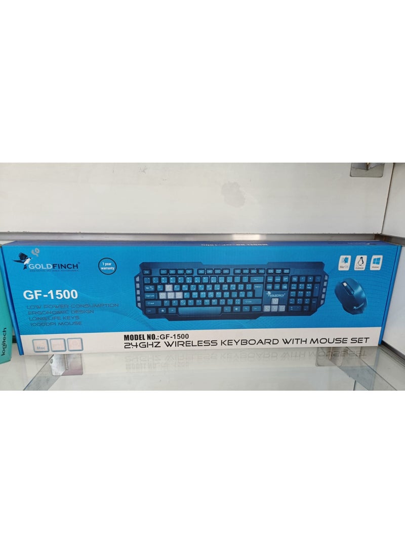Goldfinch GF-1500 Wireless Keyboard and Mouse Set