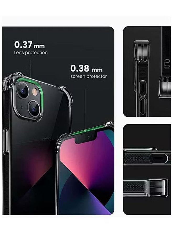Houmt - iPhone 14 Case Transparent Soft Flexible TPU with 4 Corners Bumper Anti Drop Scratch Resistant Shockproof Protective Cover - Image 1