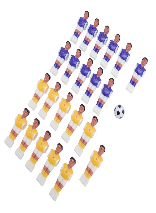 Sunisfa Foosball Soccer Table Football Men Player Replacement Parts with 11 11 Yellow Foosball Players Black White Soccer Ball for 1.4M Soccer Table - Image 3